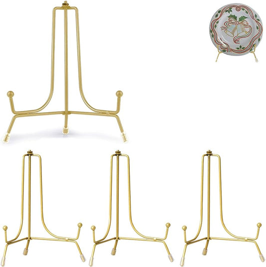 Metal Foldable Display Stand - Gold 10"