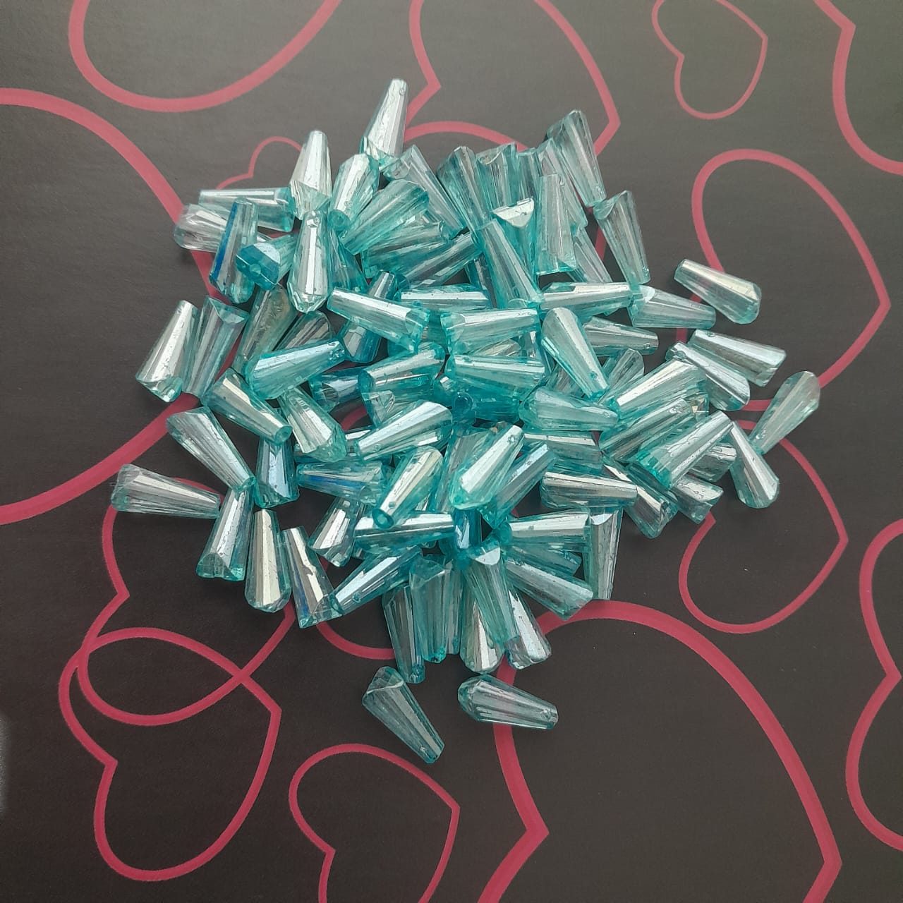 Crystal Cone Tube Beads