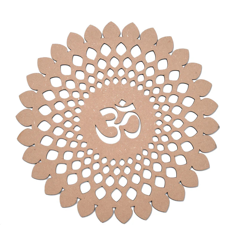 Designer Round Om Wall Plate - 15"