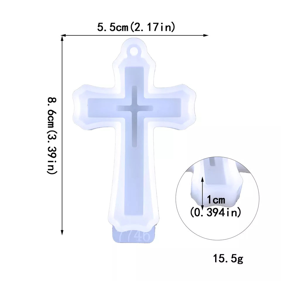 Jesus Cross Silicone mold Bestow Charms