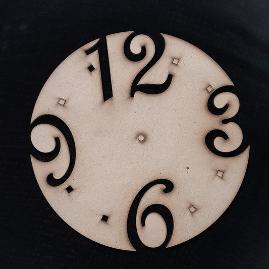 MDF Circular Base | 12 inches with number cut