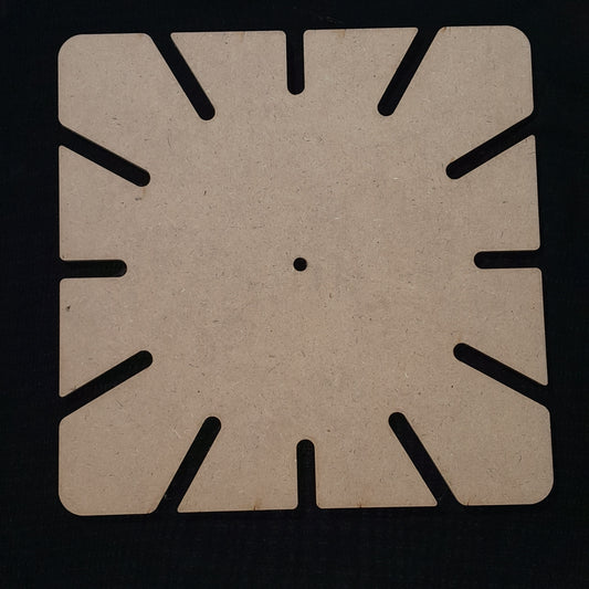 MDF Square Base | 12 inches with number cut