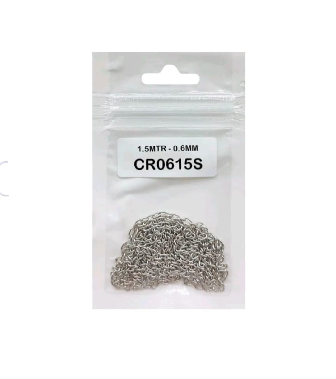 Silver chain - 1.5mtr - 0.6mm