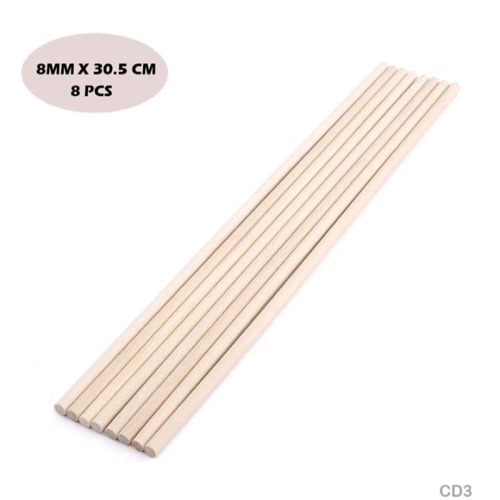 Wooden Sticks - 30cmx8mm