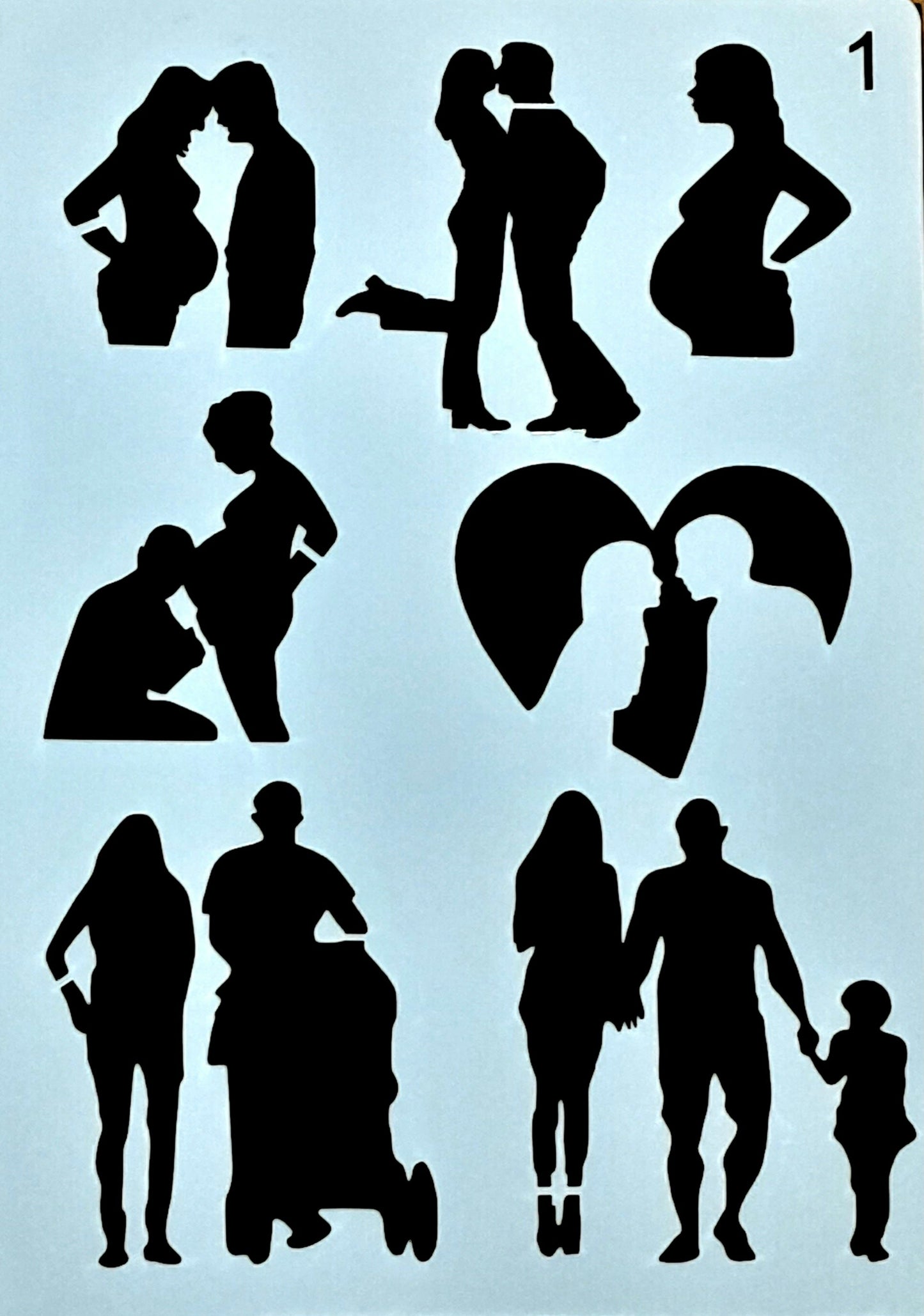 stencils 12X8cm
