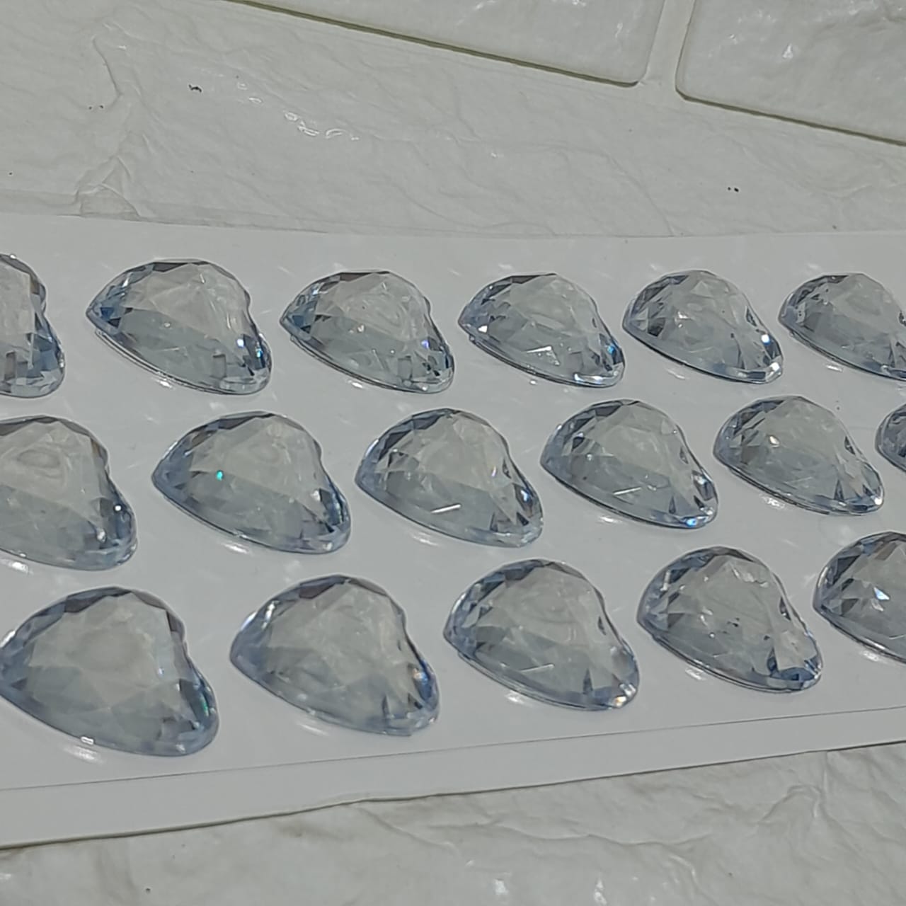 3D Crystal  Heart Stickers