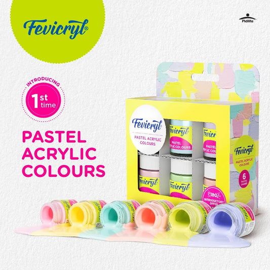 Camel Acrylic Pastel Colors - 6pcs