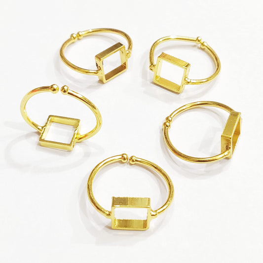 Gold Ring Open Bezel