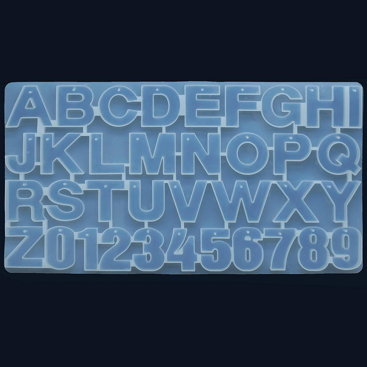 Alphabets & Numbers Mold | With Keychain Hole