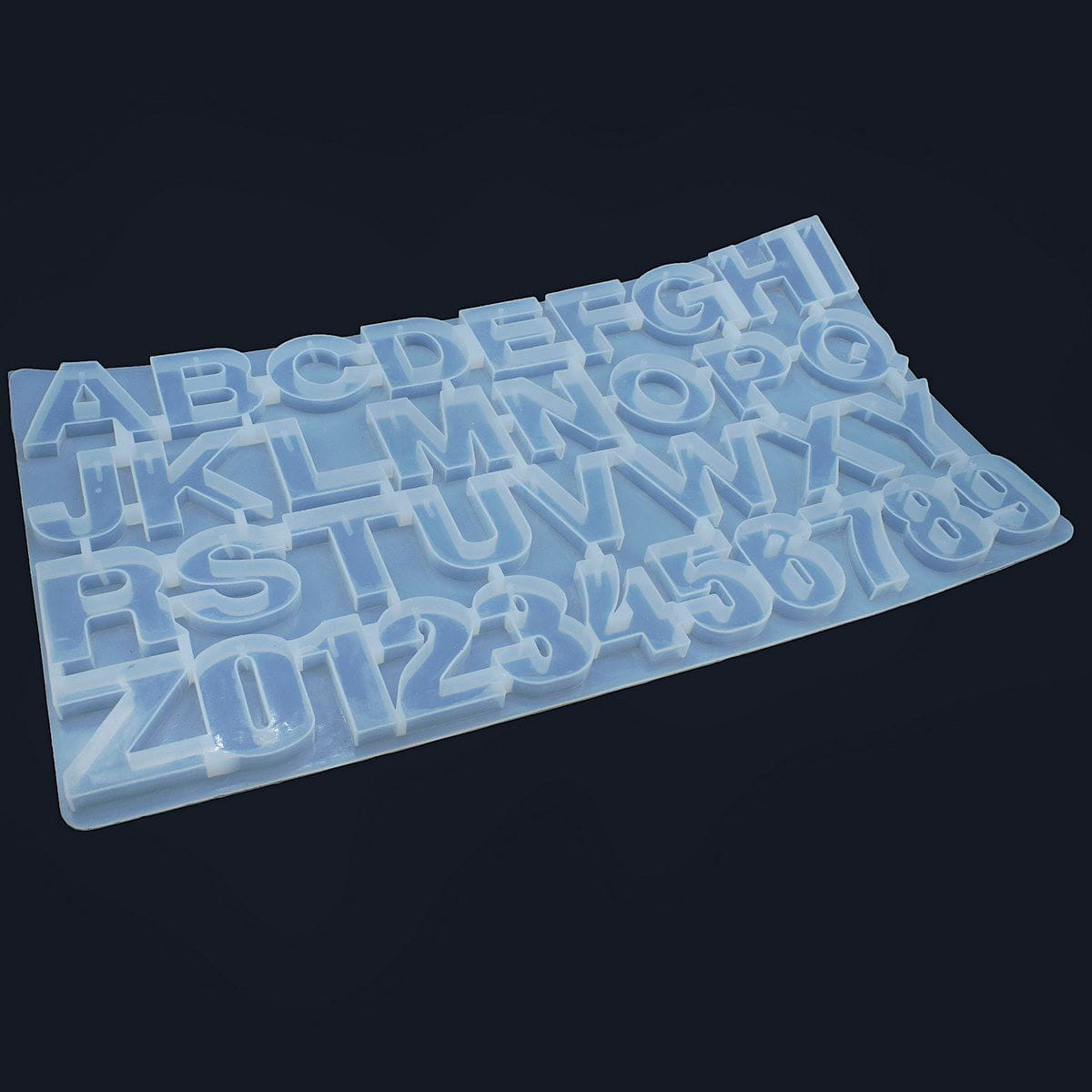Alphabets & Numbers Mold | With Keychain Hole