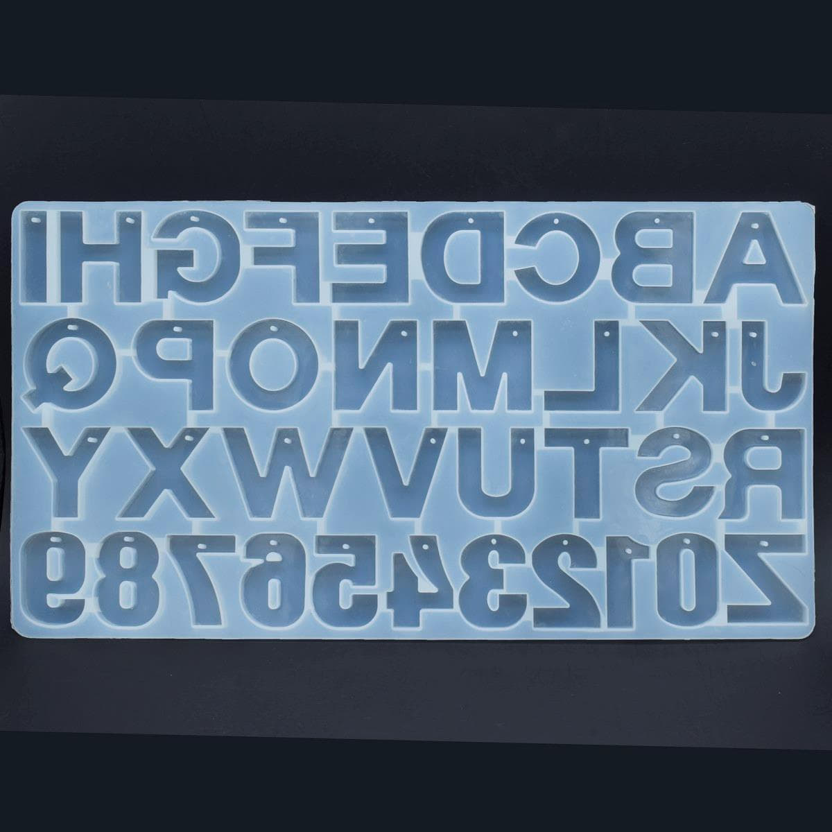 Alphabets & Numbers Mold | With Keychain Hole