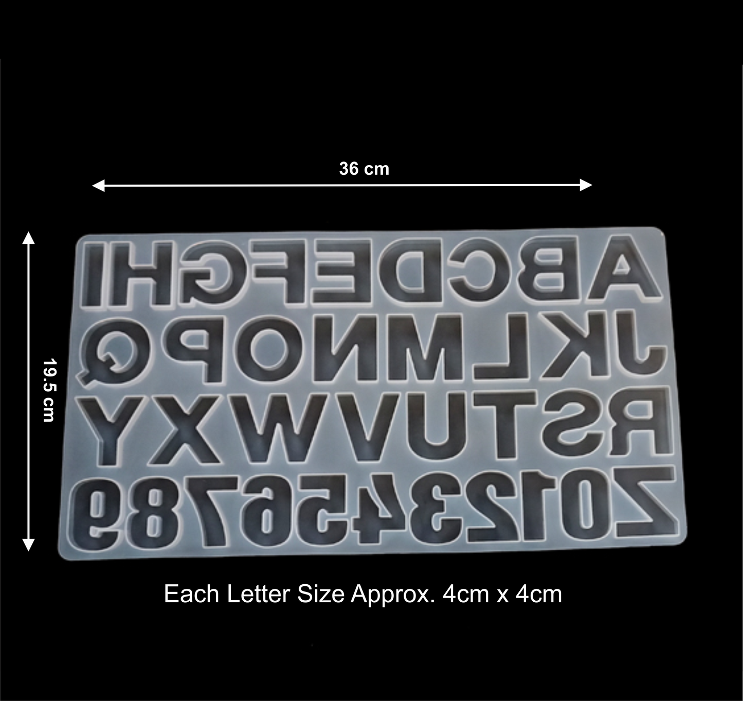 Silicone Alphabets & Numbers Mold | Without Keychain Hole Silicone Mold Bestow Charms