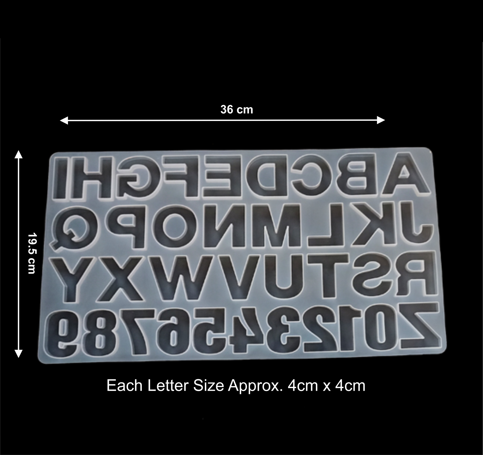 Silicone Alphabets & Numbers Mold | Without Keychain Hole Silicone Mold Bestow Charms