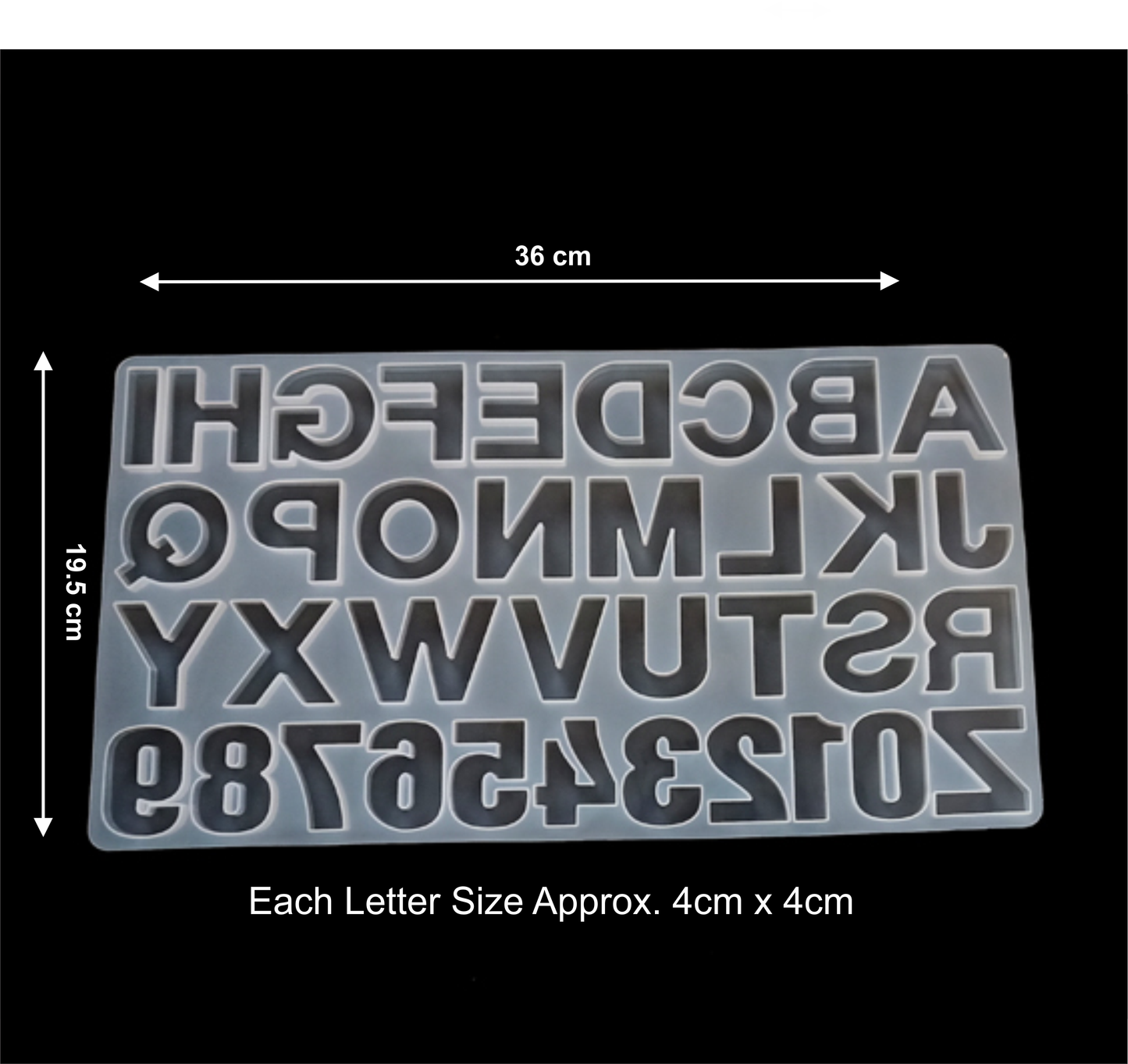 Silicone Alphabets & Numbers Mold | Without Keychain Hole Silicone Mold Bestow Charms