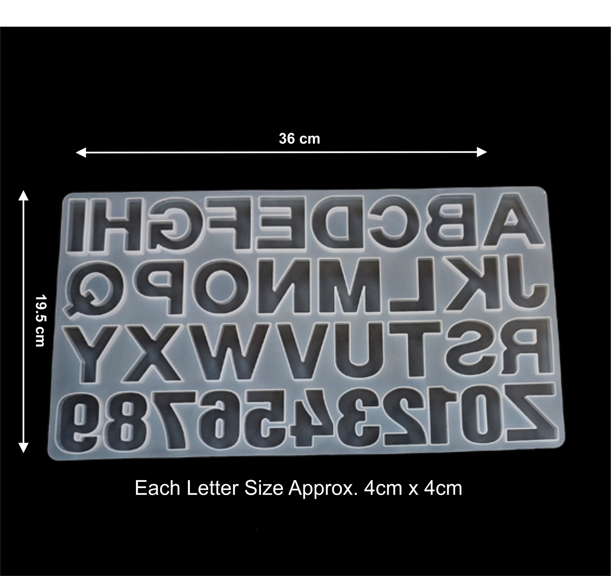 Silicone Alphabets & Numbers Mold | Without Keychain Hole Silicone Mold Bestow Charms