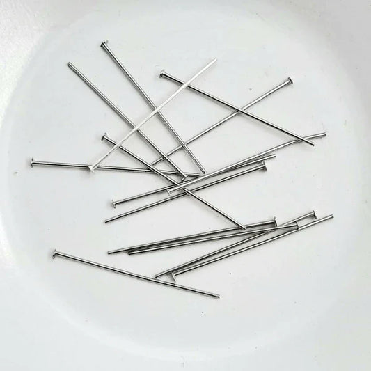 Antique Silver Head Pin 1.5"