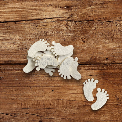 Baby foot print emblishment