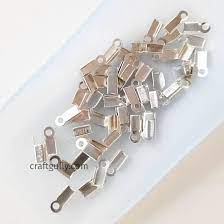 Crimp Cord Ends Silver 5g