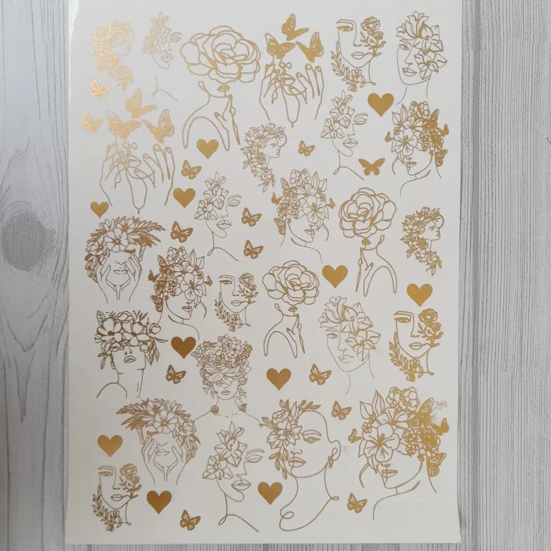 Cut and Add Metallic Print Stickers Bestow Charms