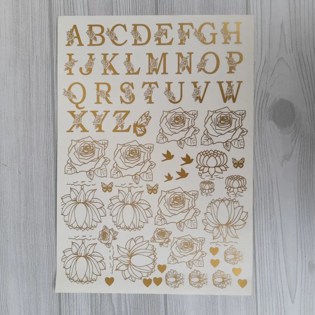 Cut and Add Metallic Print Stickers Bestow Charms
