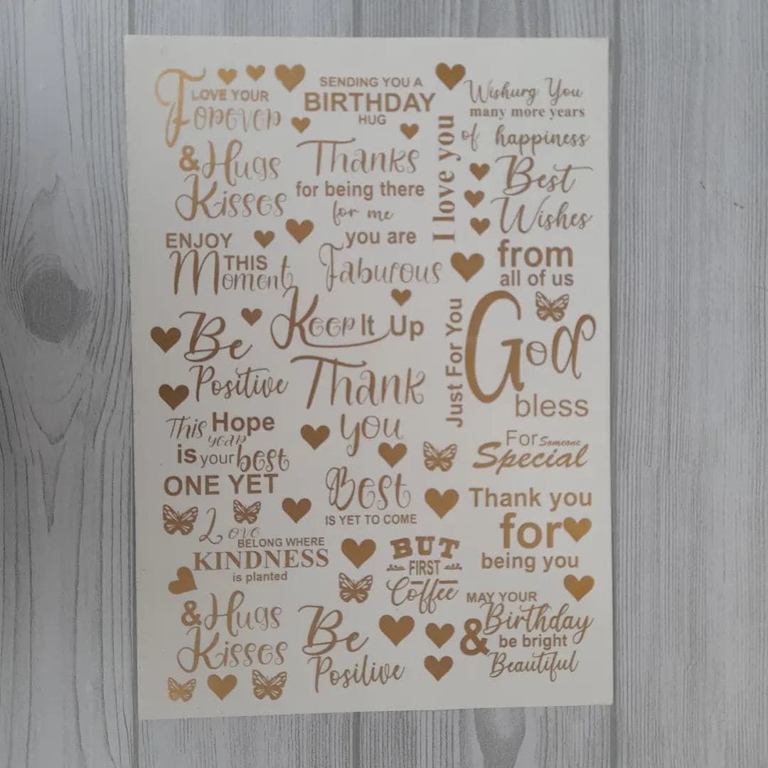 Cut and Add Metallic Print Stickers Bestow Charms
