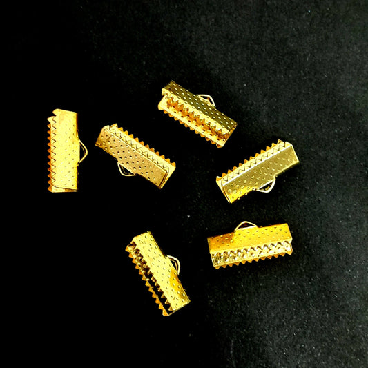 Gold Crimp Cord End Extra Small