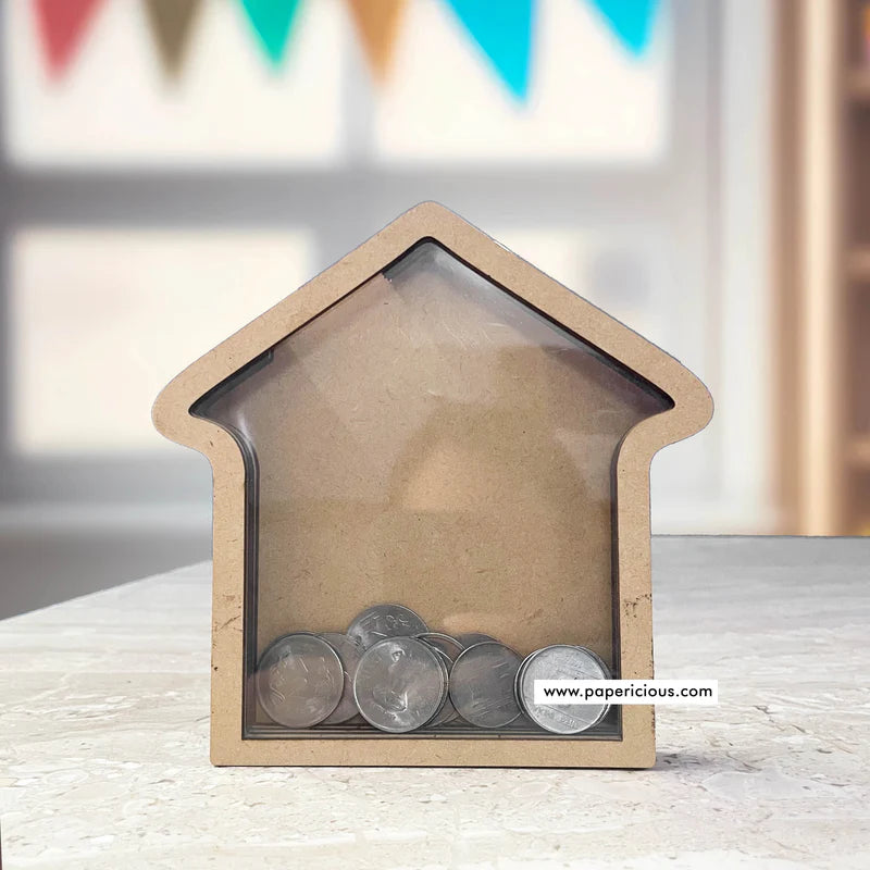 MDF Piggy Bank - 8"