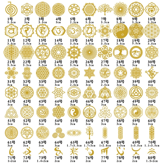 Metal Stickers of Symbols Bestow Charms