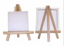 Mini Canvas Board with Easel 10x10cm