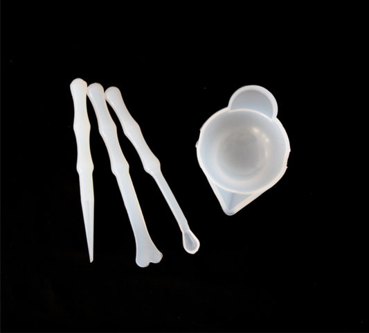 Silicone Resin Mixing Mold Set | Silicone Mixing Cup Mold | Spoon Mold | Spatula Mold Bestow Charms
