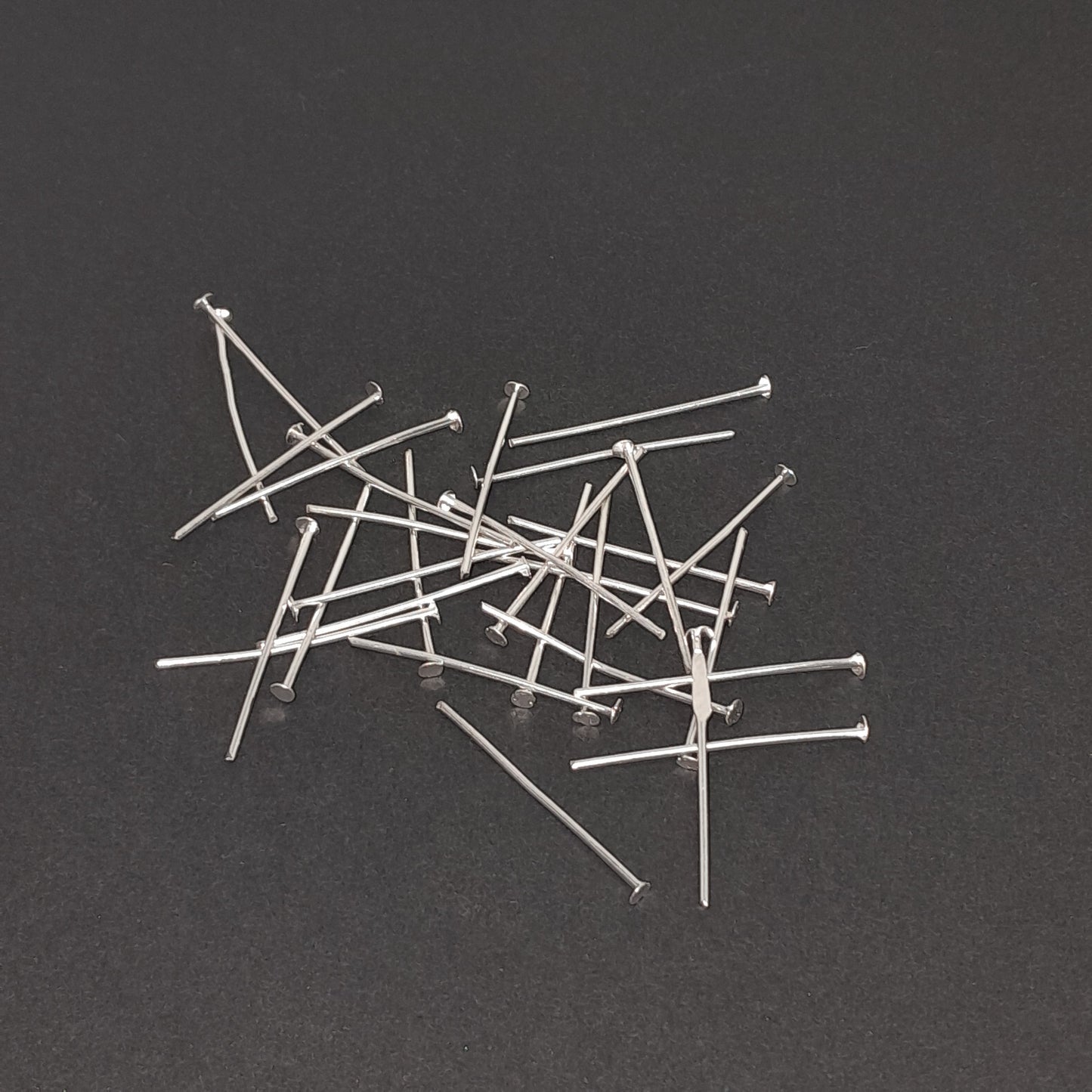 Silver Flat Head Pin 1"