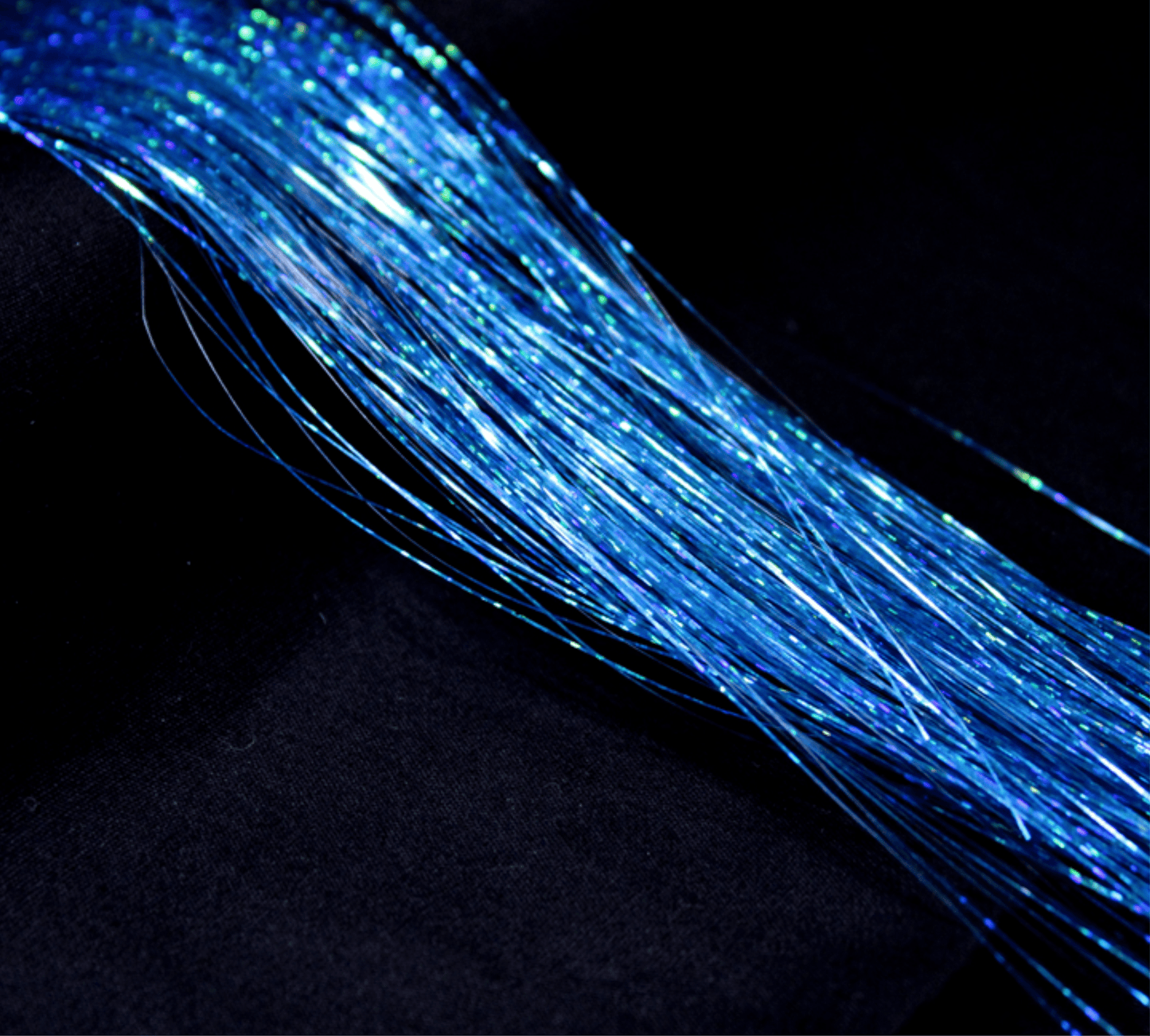 Sky Blue Tinsel | Glittering Holographic Effects Sky Blue Tinsel Bestow Charms