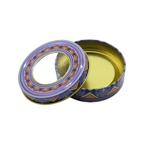 Small Candle Tin Box - Purple