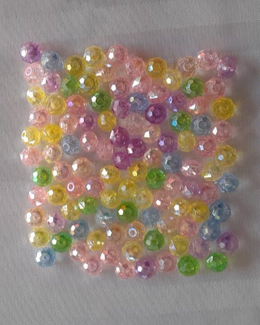 Acrylic Crystal Beads Plastic Multicolor