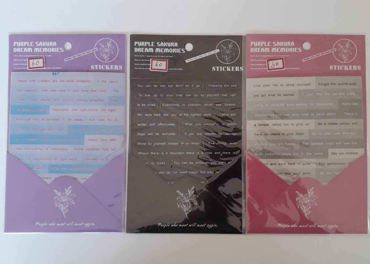 Quote Stickers - Pack of 3