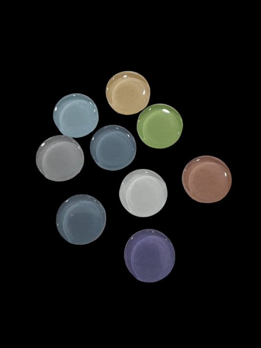 Pastel Colors Round Glass Mosaic  - Set of 9