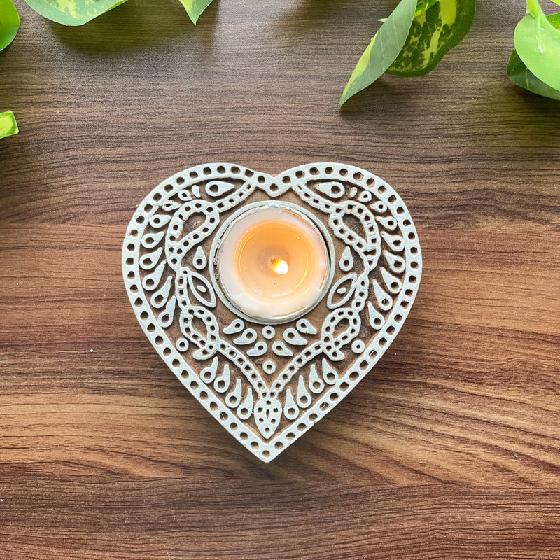 Wood Block Tea Light Holder