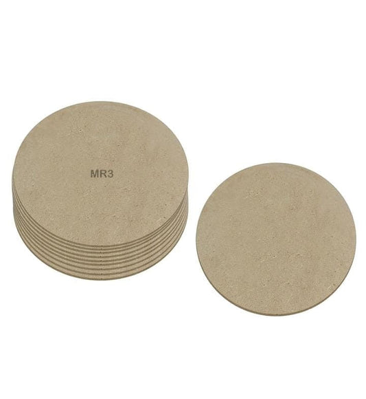 MDF Round  base  3" - set of 10